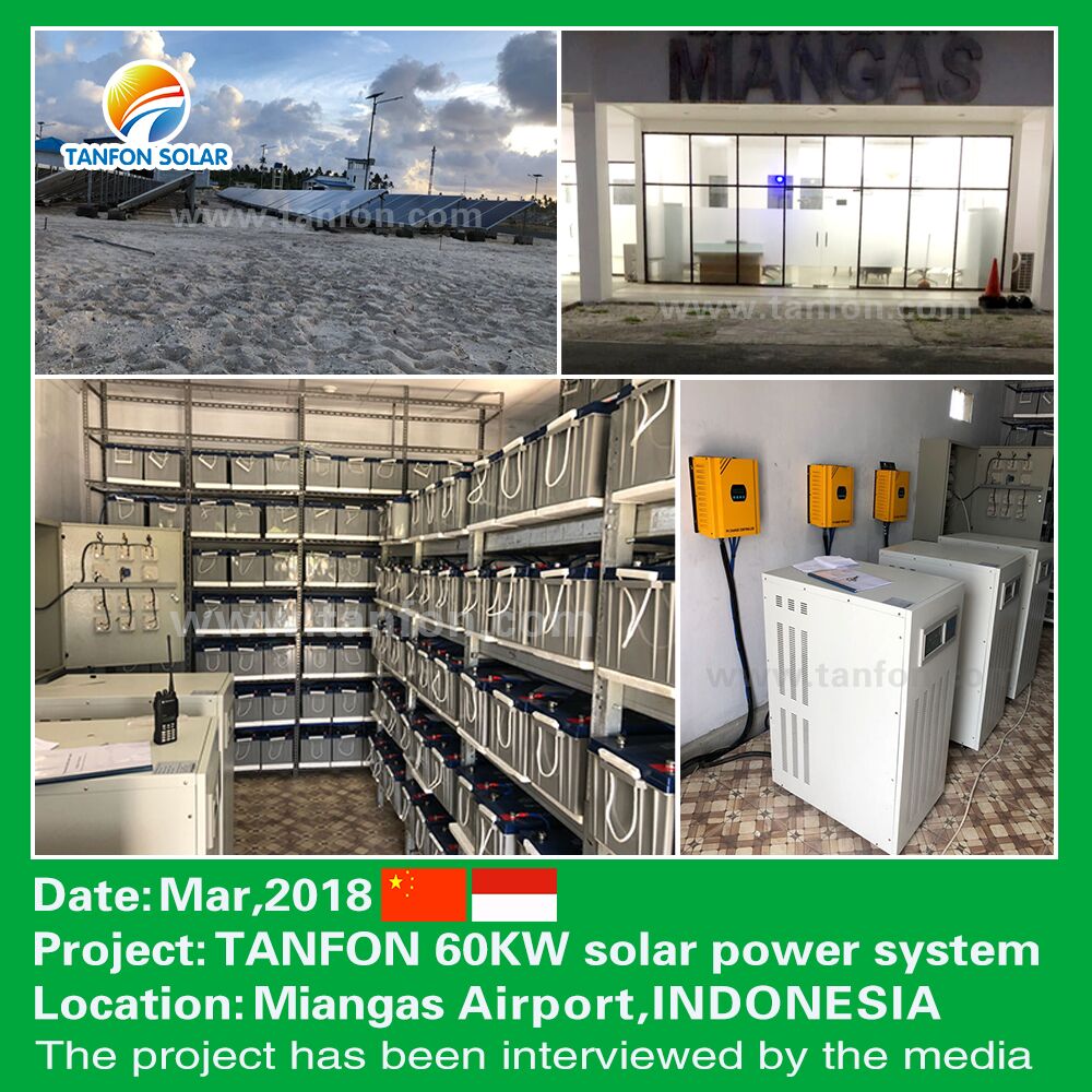 60 kw solar power system projects for Airport buildings used in Indonesia