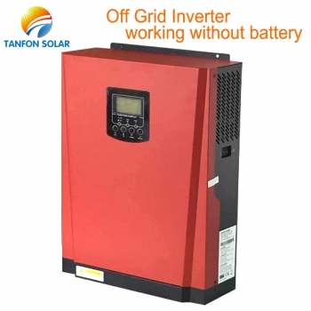 Inverter running without battery for off grid solar power system