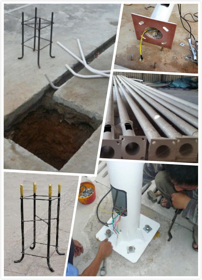 solar light pole and mounting kits