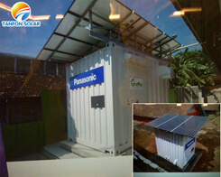 Container house installation solar system