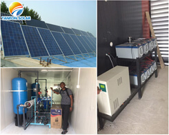 Solar power system for water treatment equipment