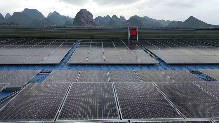 solar panel system mounted in archipelago