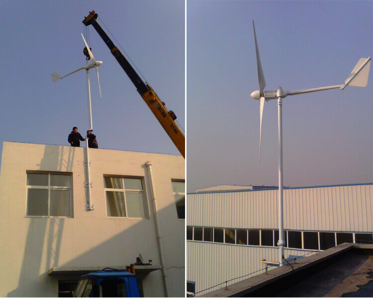 wind turbine installed