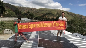 Tanfon 12kw solar farm system installation support in Timor-leste