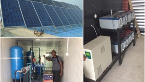 Solar energy system generator water treatment equipment use