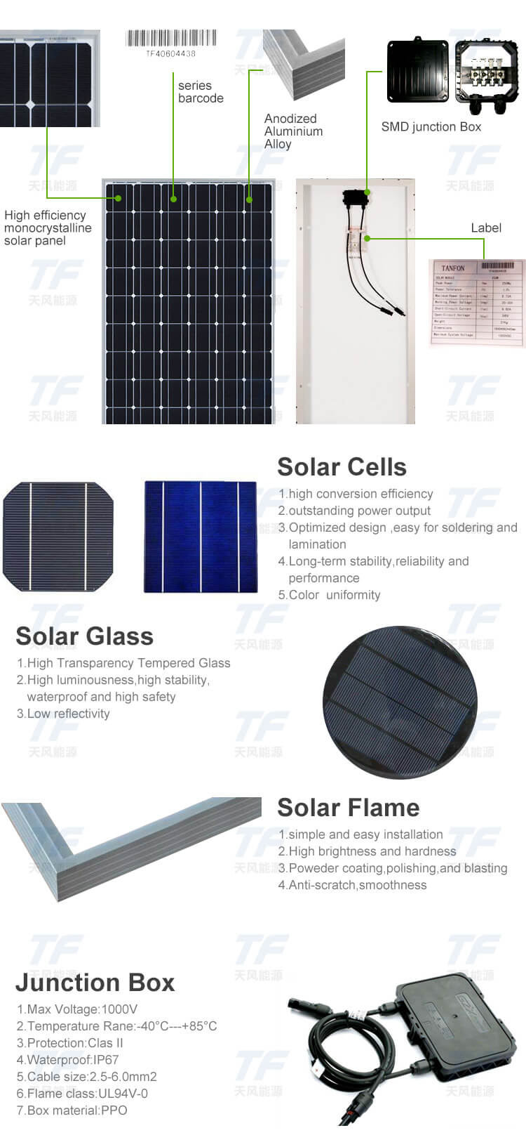 500w solar panel