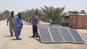 Tanfon engineer go to Qatar install 3kw solar panel system