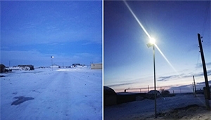 How does 30w solar street light system work below -20℃ in Kazakhstan