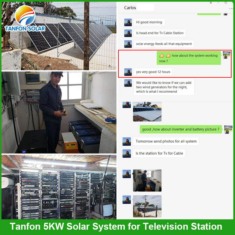 5kw solar system for TV station