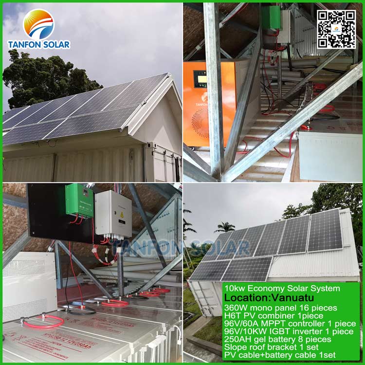 Residential solar power system off grid 10kw for home