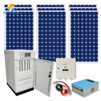 30 kw panels batteries complete set work with diesel generator hybrid for hotel 