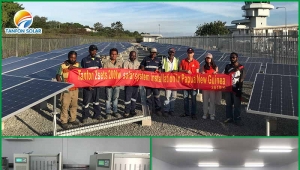 Tanfon 200KW solar power project in Papua New Guinea installation