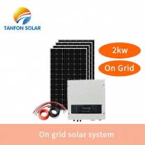 2kw 2000w customized on grid solar system with inverter mounting structure
