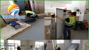 Tanfon solar street light inspected and load container