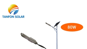 80W solar street lights for commercial purpose bright lights