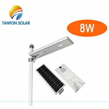  all-in-one solar powered roadway lighting poles with single bracket/arm