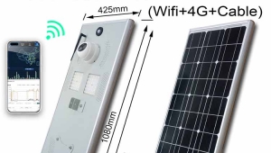 60W solar street light with WIFI 4G Cable