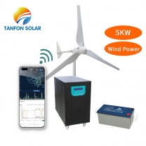 combine wind and solar 5kw solar panels& wind turbine