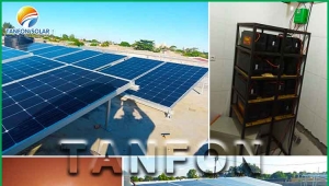 12kva off grid solar system kit battery charge accumulators for lodge Nigeria