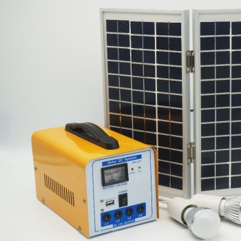 10W Solar Panel Kit Lead Batteries Home Solar Lighting System