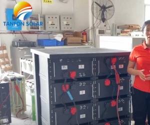 TANFON factory tested 100KW off grid solar system with lithium battery