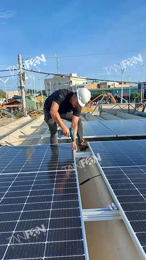 40kw off grid solar system with battery installation project in Colombia