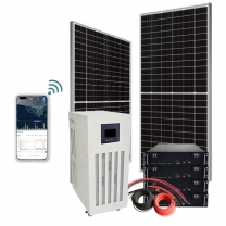Mains and battery automatic switching solar power generation system