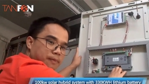 100kw solar hybrid system with 330KWH lithium battery