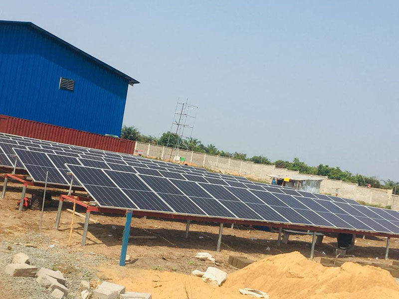 150KW solar system for Food Manufacturing Factory in Sierra Leone