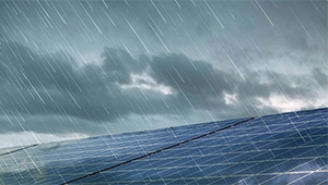 How much electricity can solar panels generate on a rainy day?