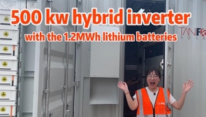hybrid inverter with the 1.2MWh lithium batteries