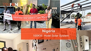 100kW hybrid solar system with 215kWh battery storage for Hotel in Lagos